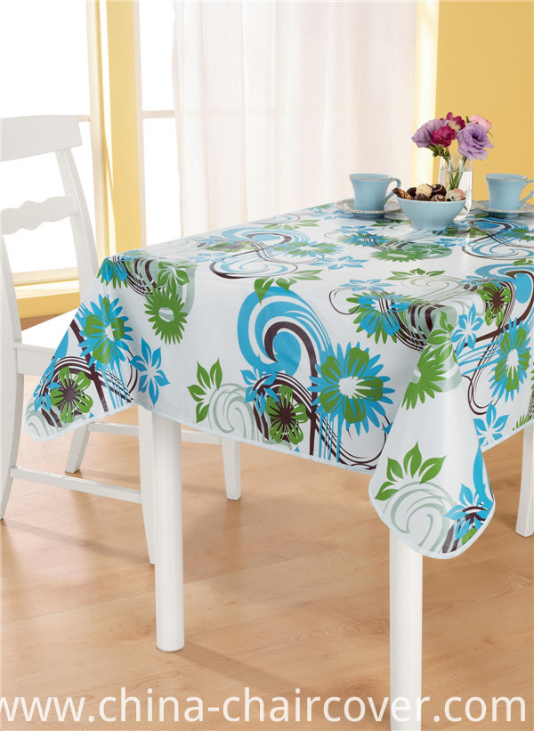 High Quality Popular Promotional PVC Printed Tablecloth with Backing